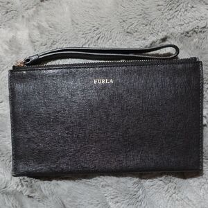 Furla Black Wristlet Clutch